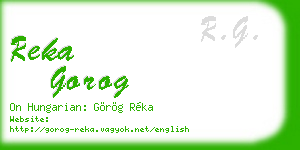 reka gorog business card